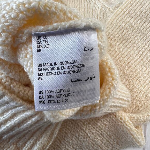 Karen Scott Women's Acrylic Cable Knit Sweater Ivory Size XL - Picture 6 of 6